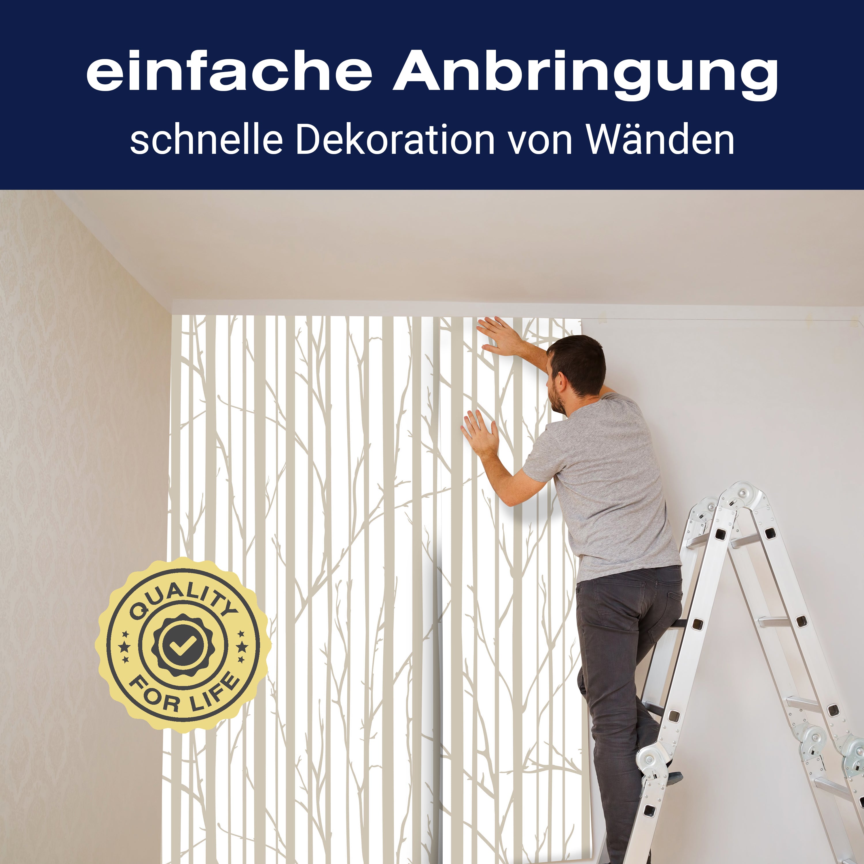 Fototapete Bäume Wald minimalistisch M6831 - Bild 3 Fototapete Bäume Wald minimalistisch M6831 - Bild 3