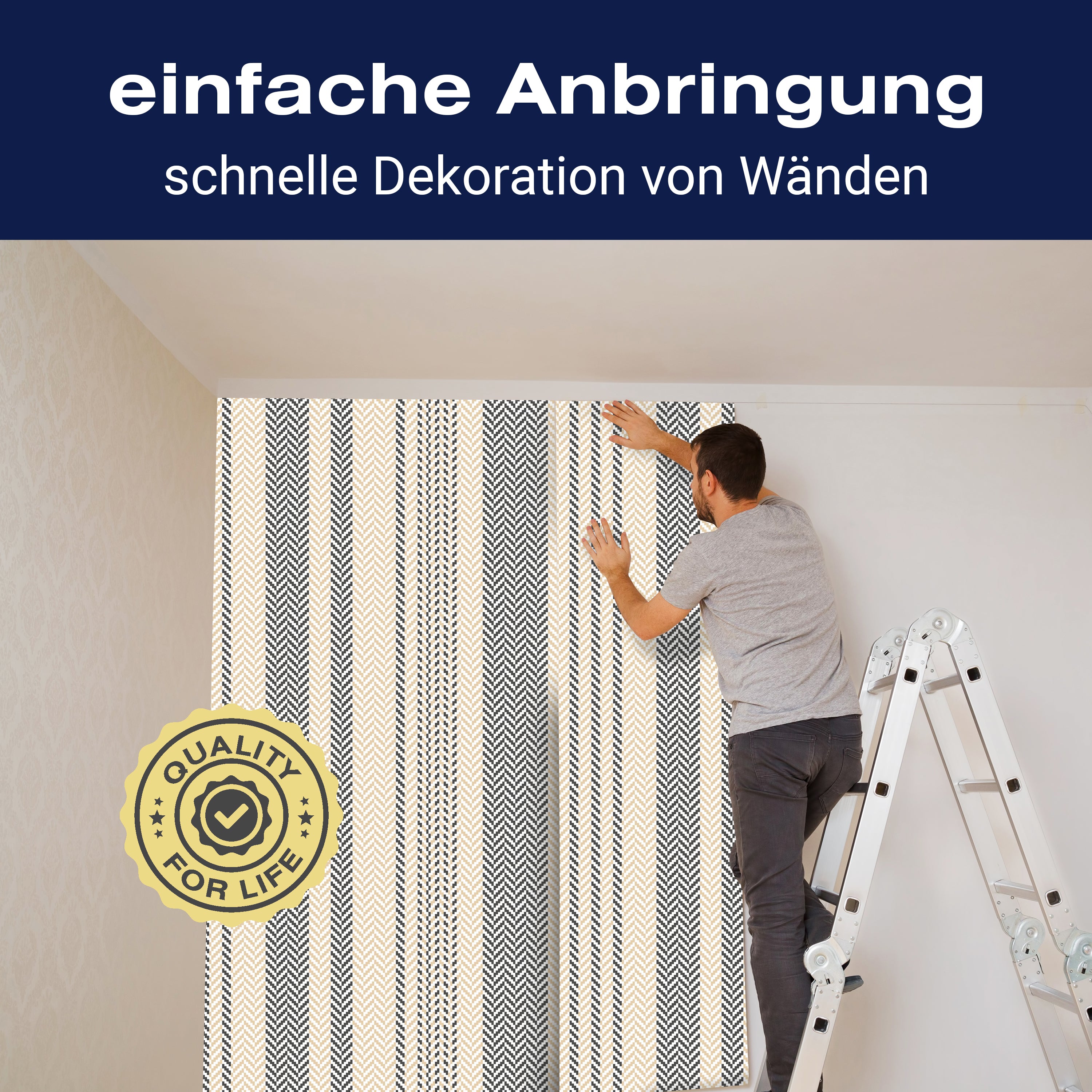 Fototapete Stoff geometrisch blau M6833 - Bild 3 Fototapete Stoff geometrisch blau M6833 - Bild 3