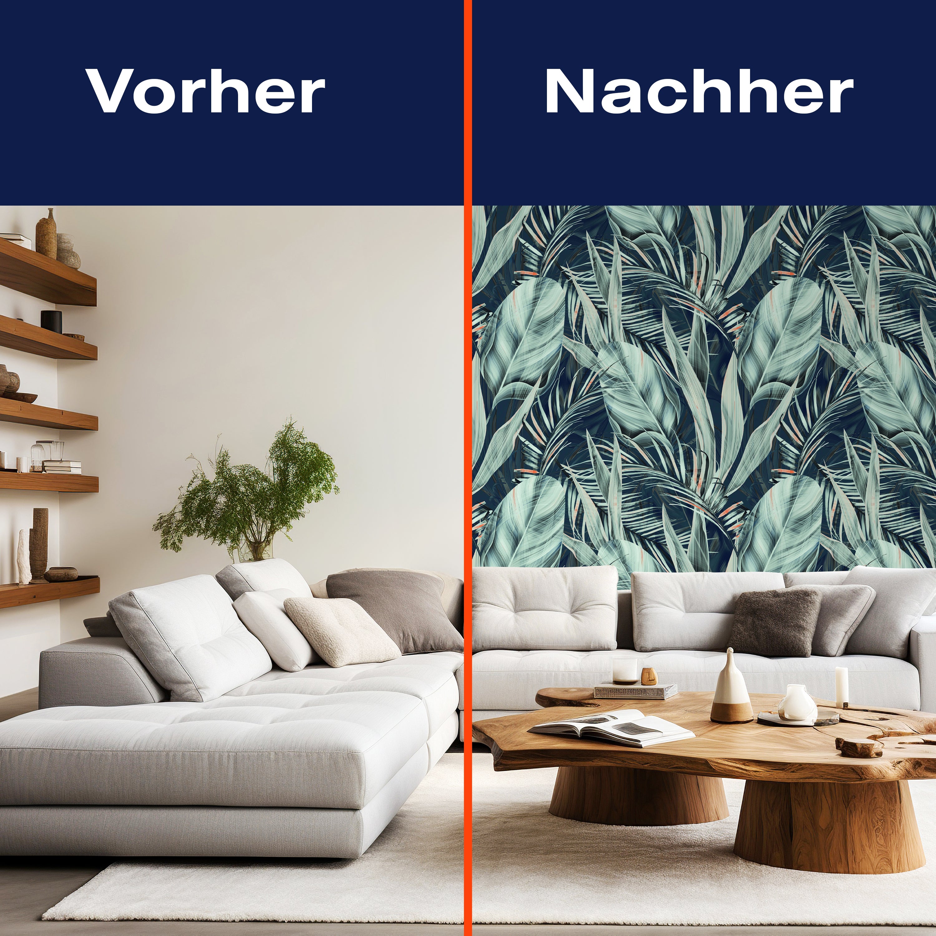 Fototapete Vintage Dschungel Blätter M6834 - Bild 9 Fototapete Vintage Dschungel Blätter M6834 - Bild 9