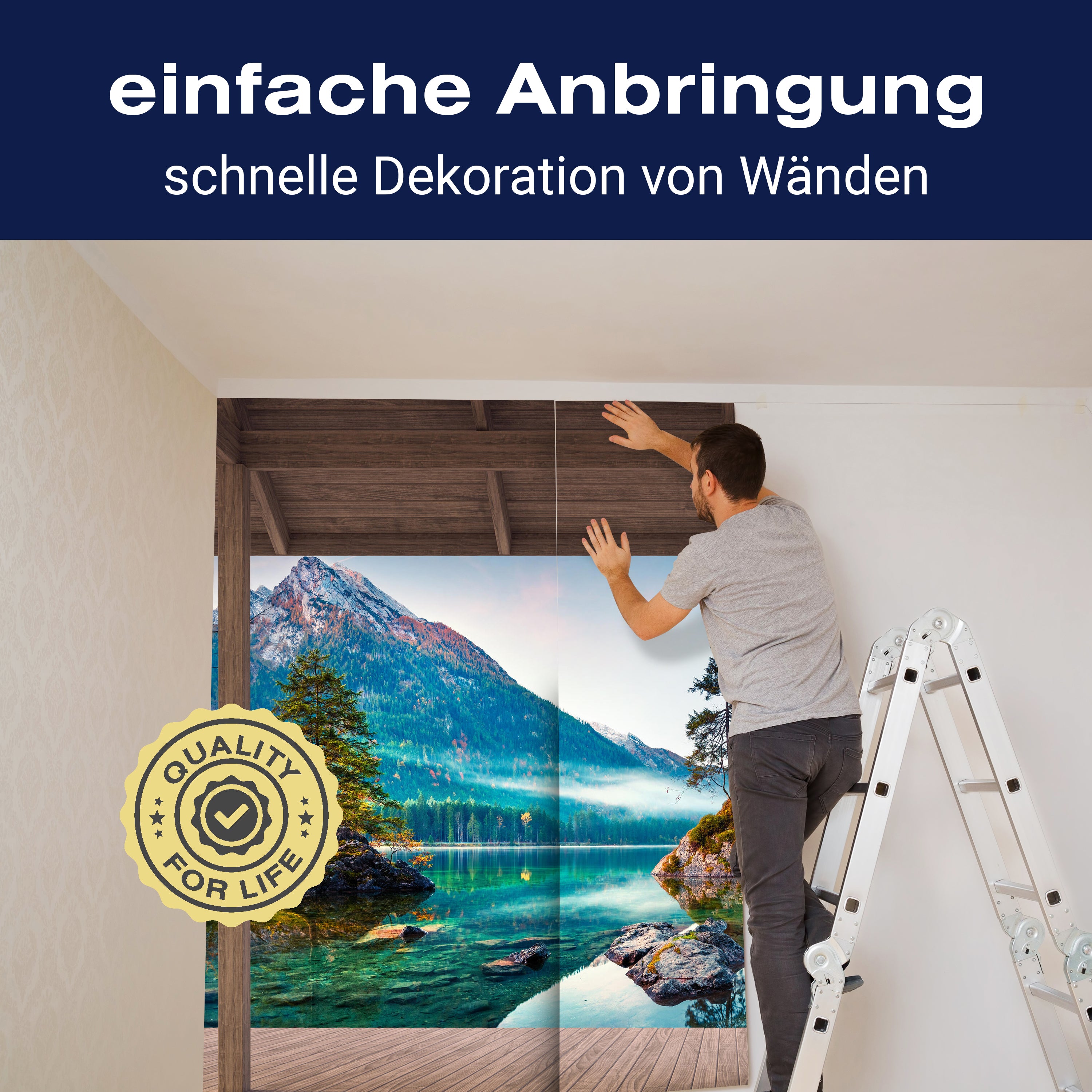 Fototapete Ausblick Terrasse Landschaft See M6843 - Bild 3 Fototapete Ausblick Terrasse Landschaft See M6843 - Bild 3