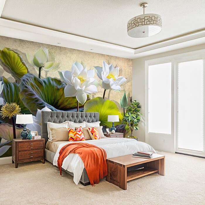 Fototapete Malerei Blüten Natur Blätter M6851 - Bild 1 Fototapete Malerei Blüten Natur Blätter M6851 - Bild 1