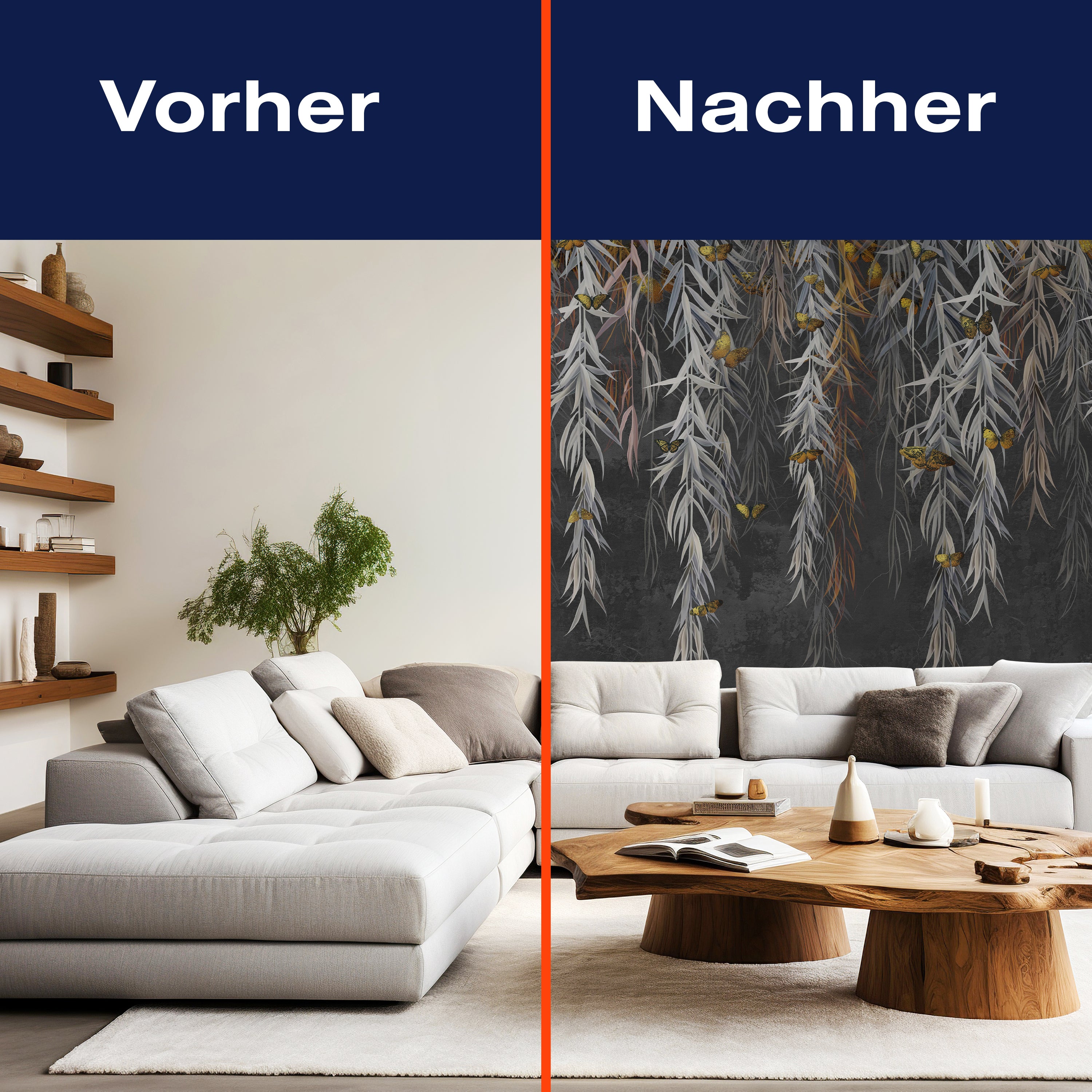 Fototapete Wand mediterran Zweige Blätter Beton M6853 - Bild 9 Fototapete Wand mediterran Zweige Blätter Beton M6853 - Bild 9