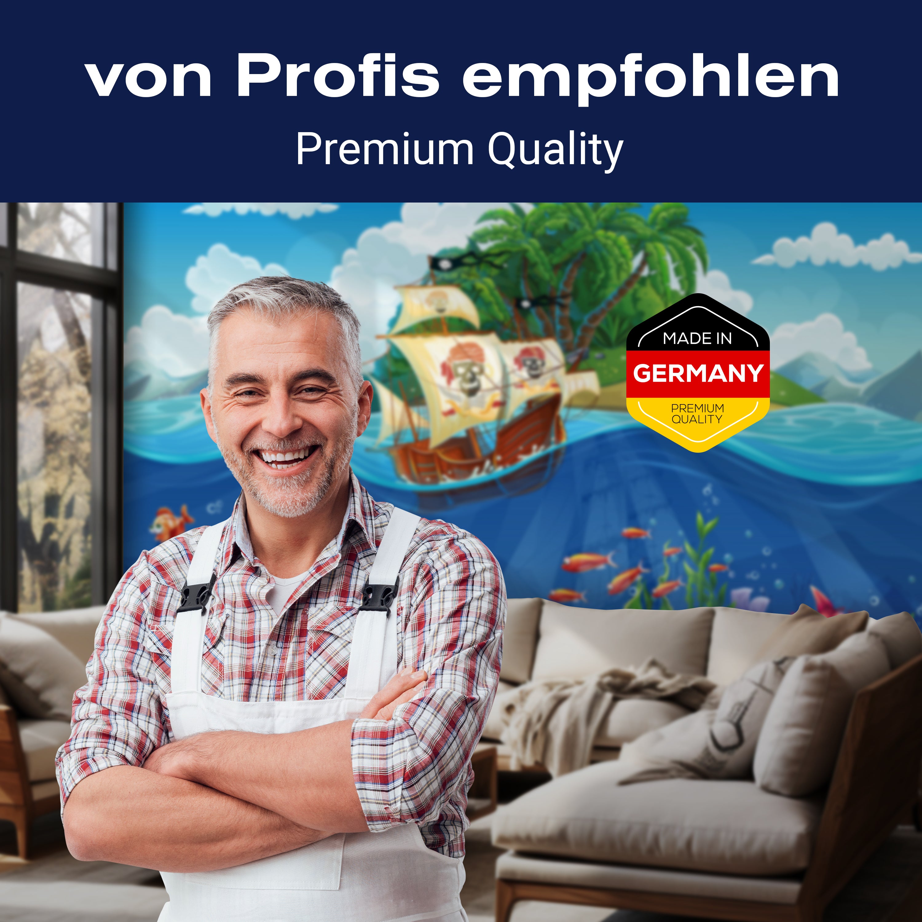 Fototapete Boot Piratenflagge Fische Meer M6874 - Bild 5 Fototapete Boot Piratenflagge Fische Meer M6874 - Bild 5