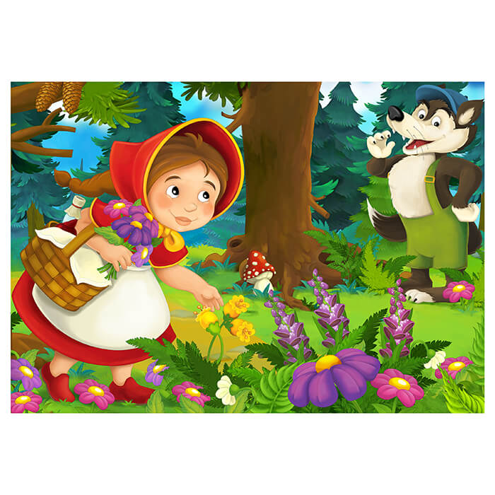 Fototapete Mädchen Wolf Wald Blumen M6878 - Bild 2 Fototapete Mädchen Wolf Wald Blumen M6878 - Bild 2