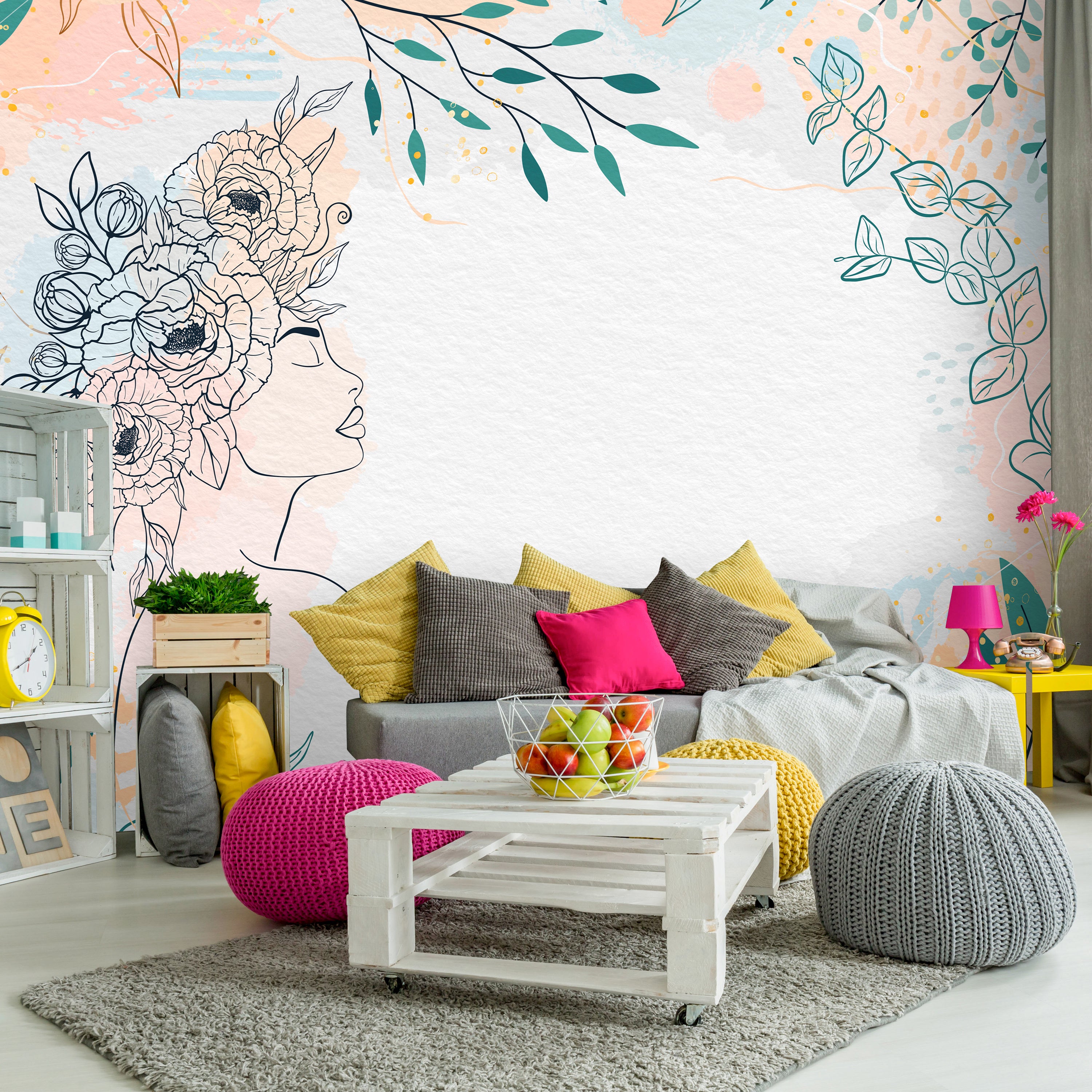 Fototapete Frau mit Pflanzen M6909 - Bild 1 Fototapete Frau mit Pflanzen M6909 - Bild 1