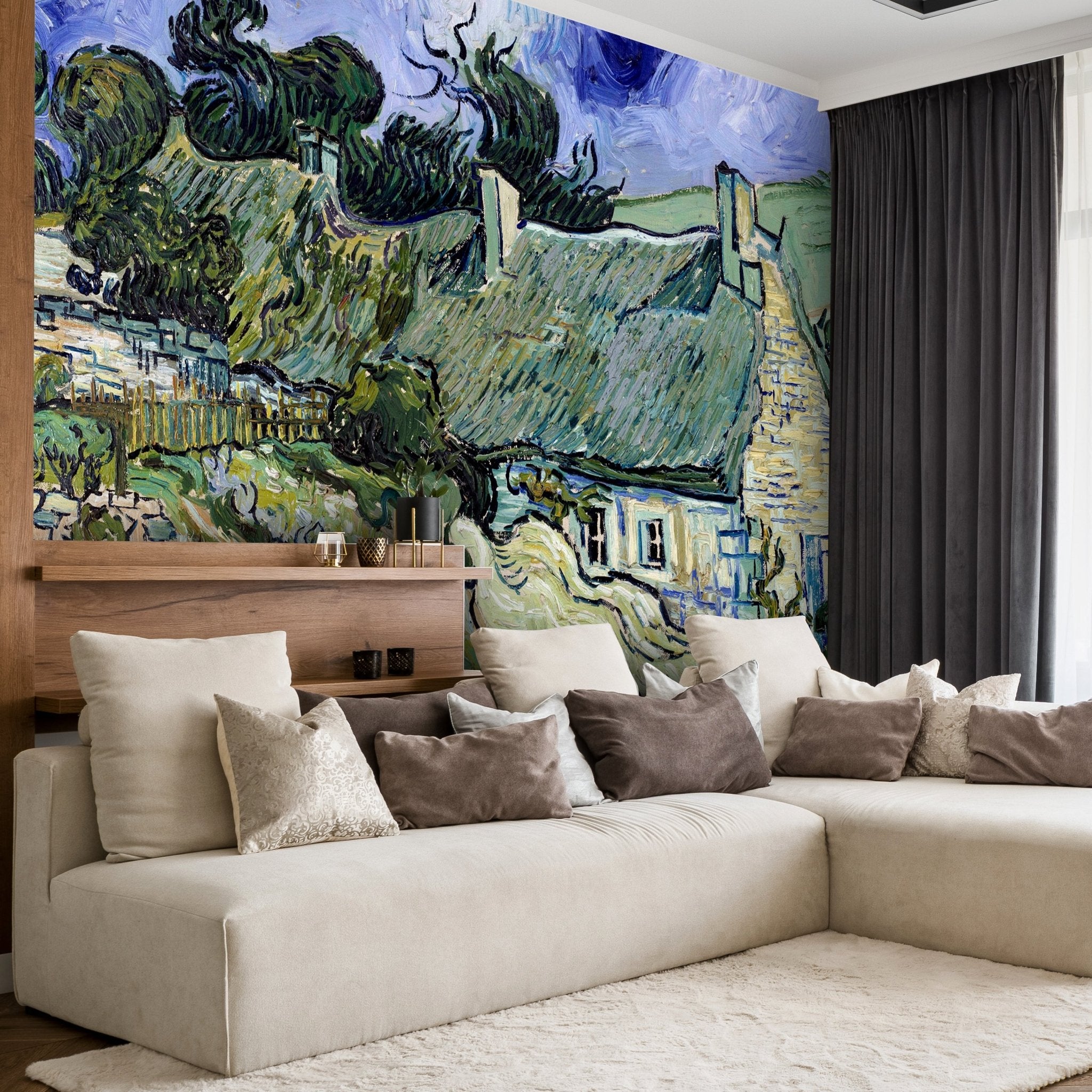 Fototapete Strohgedeckte Häuser - Vincent van Gogh M6947 - Bild 1 Fototapete Strohgedeckte Häuser - Vincent van Gogh M6947 - Bild 1