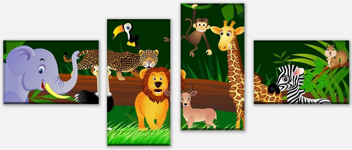 Leinwandbild Mehrteiler Dschungeltiere M0002 Leinwandbild Mehrteiler Dschungeltiere M0002