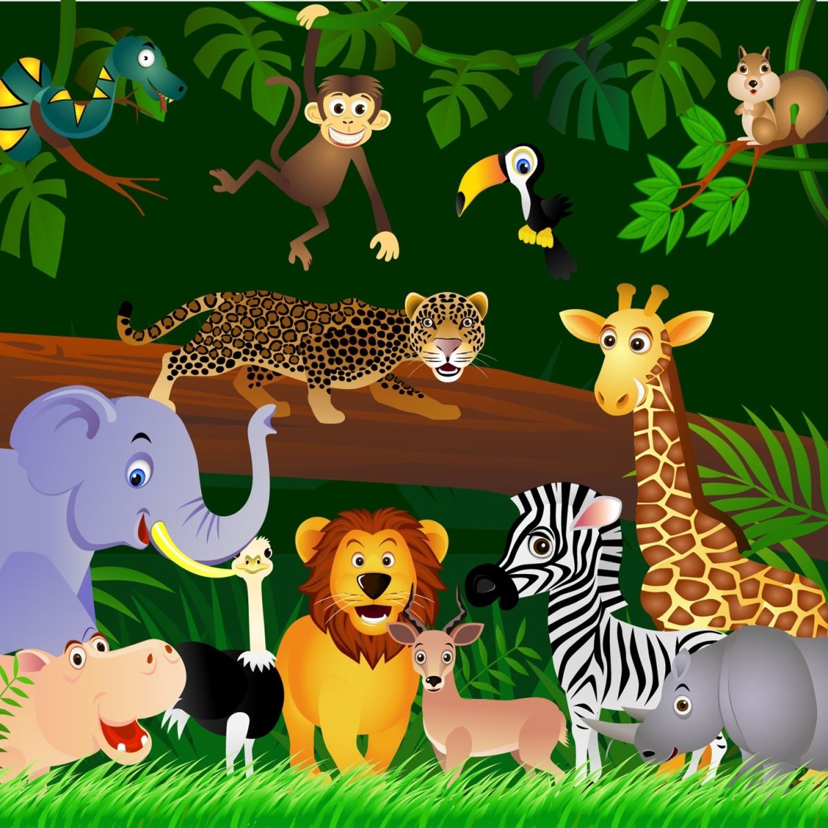 Beistelltisch Dschungeltiere M0002 entdecken - Bild 2 Beistelltisch Dschungeltiere M0002 entdecken - Bild 2