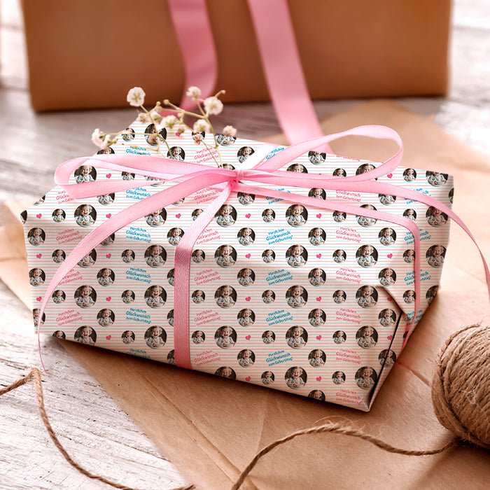 Geschenkpapier personalisiert Geschenkpapier Streifen Baby - Bild 3 Geschenkpapier personalisiert Geschenkpapier Streifen Baby - Bild 3
