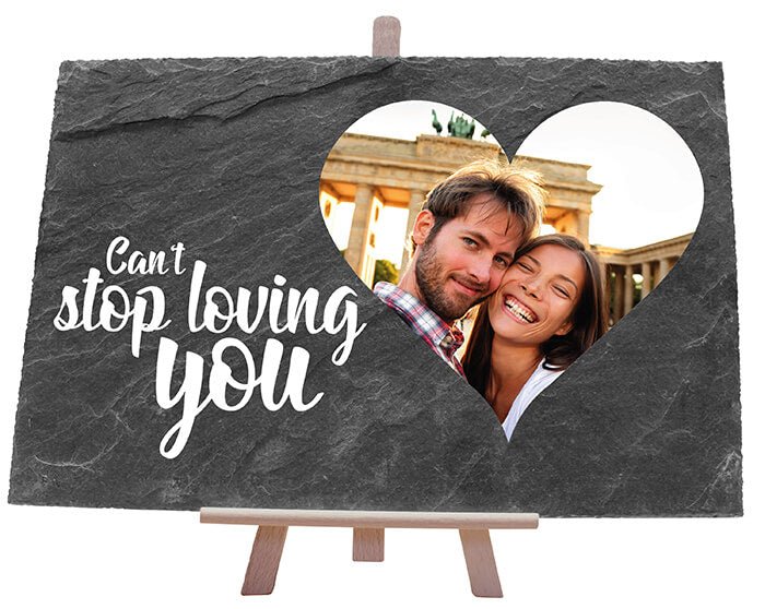 Foto auf Schiefer mit Spruch M0005 - Bild 1 Foto auf Schiefer mit Spruch M0005 - Bild 1