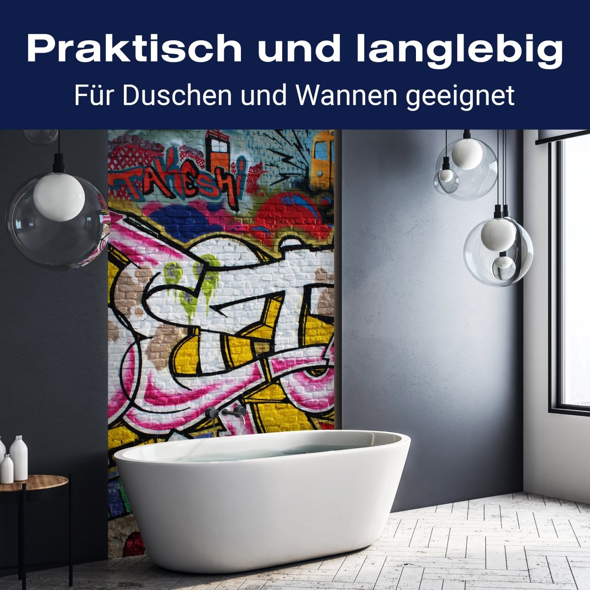 Duschwand Graffiti Poet M0007 entdecken - Bild 3 Duschwand Graffiti Poet M0007 entdecken - Bild 3