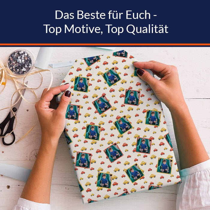 Geschenkpapier personalisiert Geschenkpapier Autos Baby - Bild 5 Geschenkpapier personalisiert Geschenkpapier Autos Baby - Bild 5