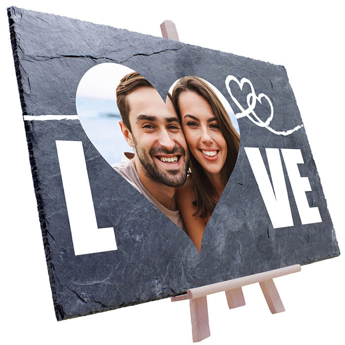 Schieferplatte mit Staffelei LOVE M0008 - Bild 3 Schieferplatte mit Staffelei LOVE M0008 - Bild 3