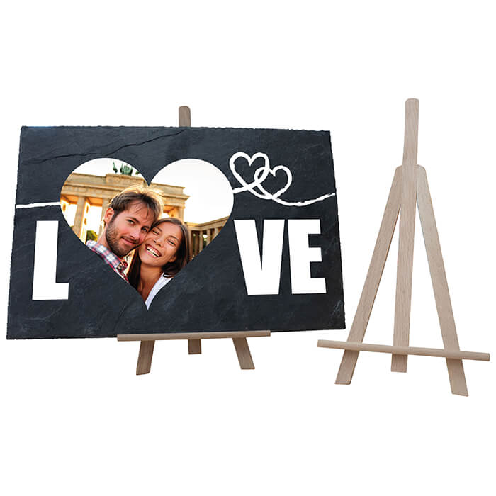 Schieferplatte mit Staffelei LOVE M0008 - Bild 4 Schieferplatte mit Staffelei LOVE M0008 - Bild 4