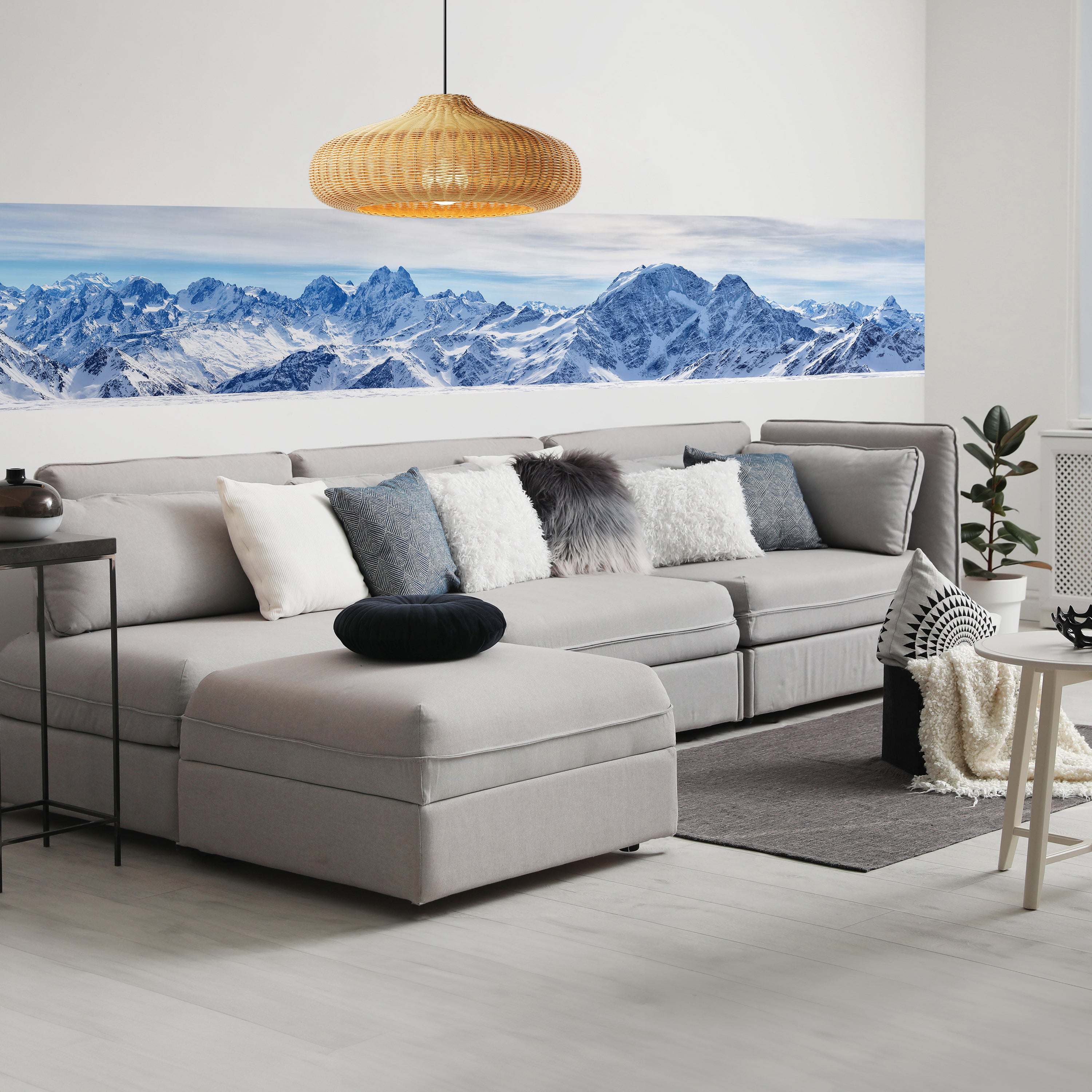 Panorama-Fototapete Berglandschaft im Winter M0010 - Bild 1 Panorama-Fototapete Berglandschaft im Winter M0010 - Bild 1