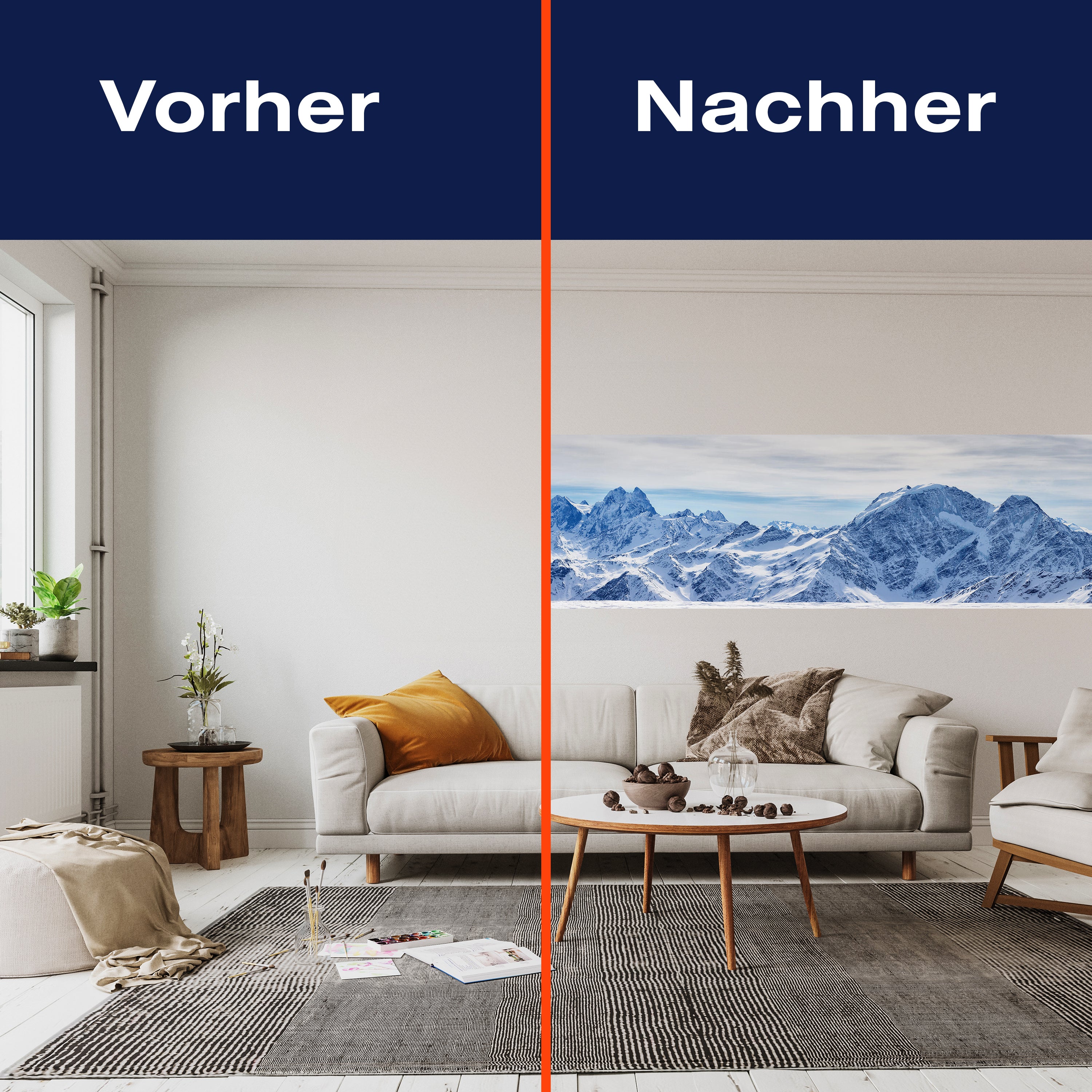 Panorama-Fototapete Berglandschaft im Winter M0010 - Bild 3 Panorama-Fototapete Berglandschaft im Winter M0010 - Bild 3