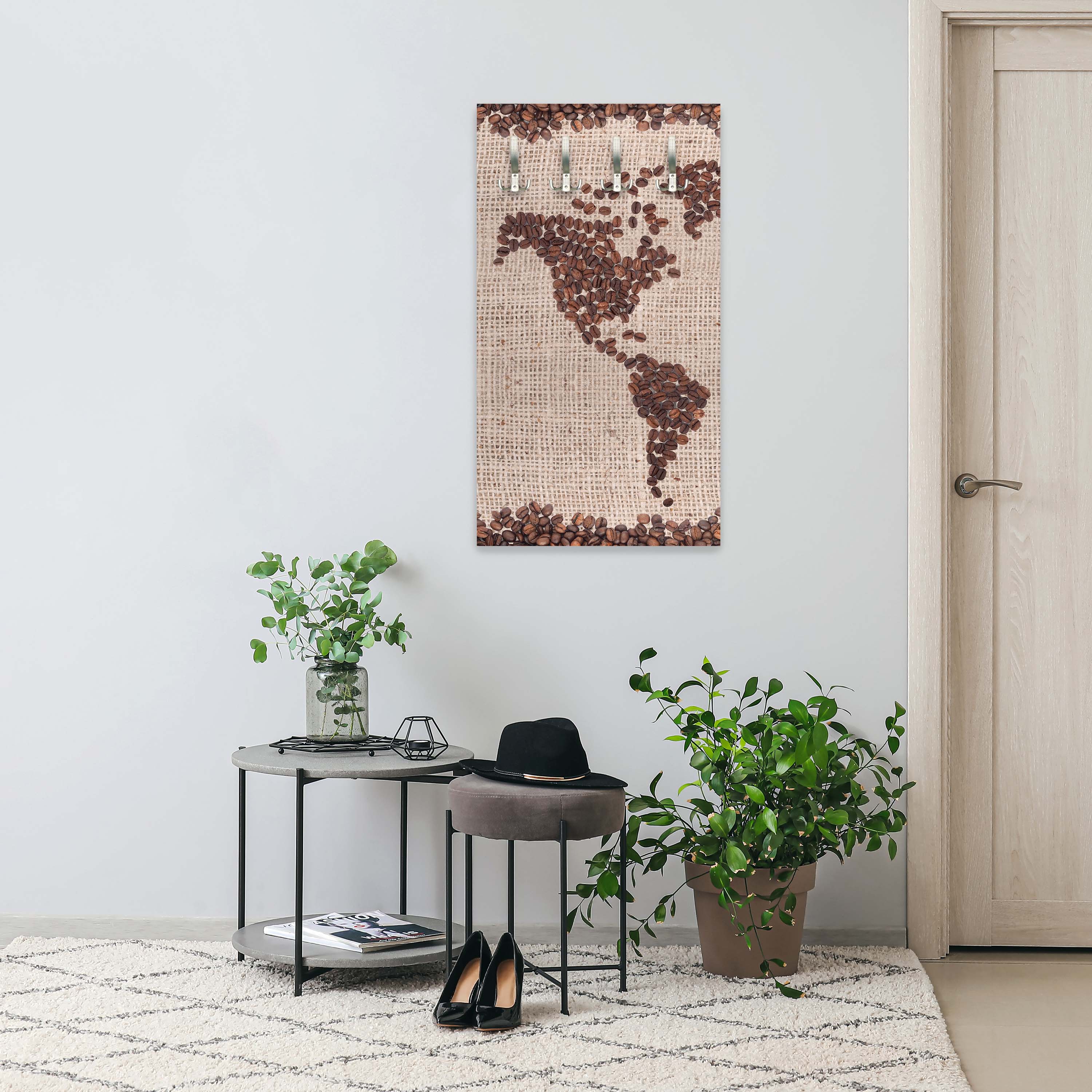 Garderobe Weltkarte Kaffee M0012 entdecken - Bild 2 Garderobe Weltkarte Kaffee M0012 entdecken - Bild 2