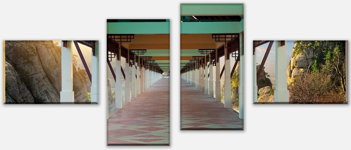 Leinwandbild Mehrteiler Brücke in den Bergen M0013 Leinwandbild Mehrteiler Brücke in den Bergen M0013