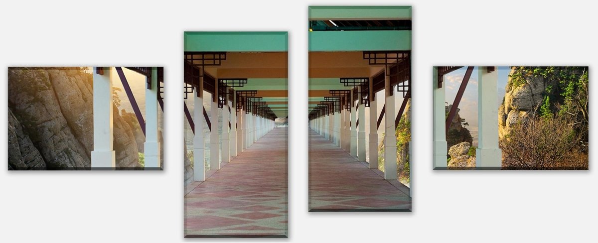 Leinwandbild Mehrteiler Brücke in den Bergen M0013 Leinwandbild Mehrteiler Brücke in den Bergen M0013