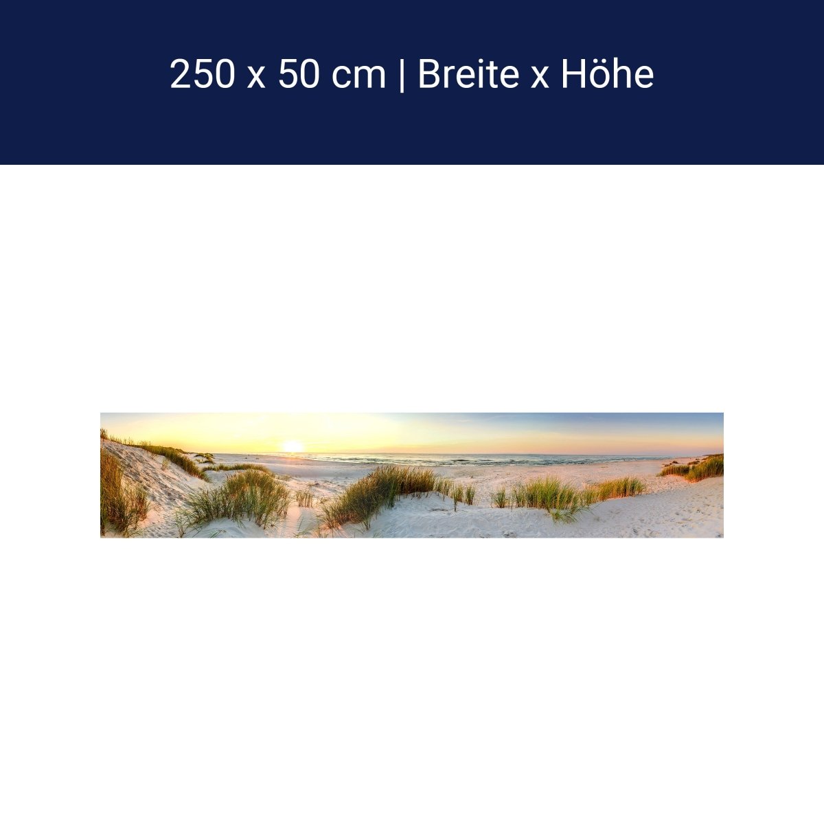 Panorama-Fototapete Meerblick, Strand, Dünen M0013 Panorama-Fototapete Meerblick, Strand, Dünen M0013