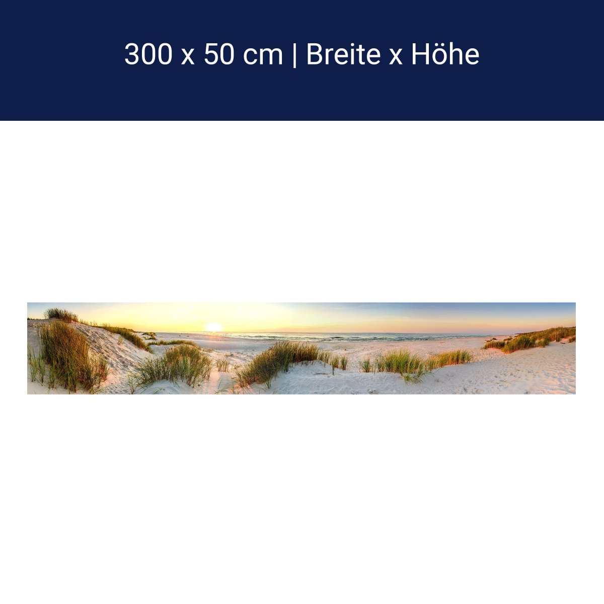 Panorama-Fototapete Meerblick, Strand, Dünen M0013 Panorama-Fototapete Meerblick, Strand, Dünen M0013