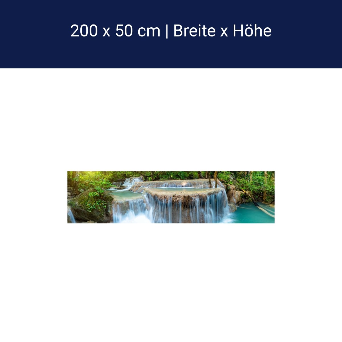 Panorama-Fototapete Wasserfall im Dschungel M0014 Panorama-Fototapete Wasserfall im Dschungel M0014