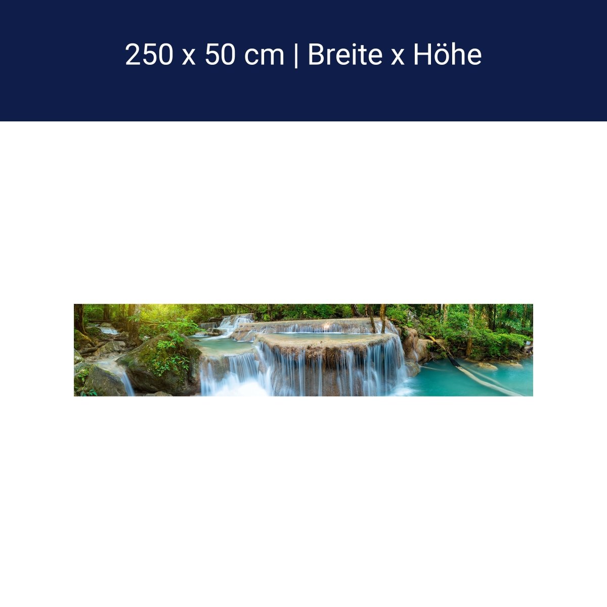 Panorama-Fototapete Wasserfall im Dschungel M0014 Panorama-Fototapete Wasserfall im Dschungel M0014