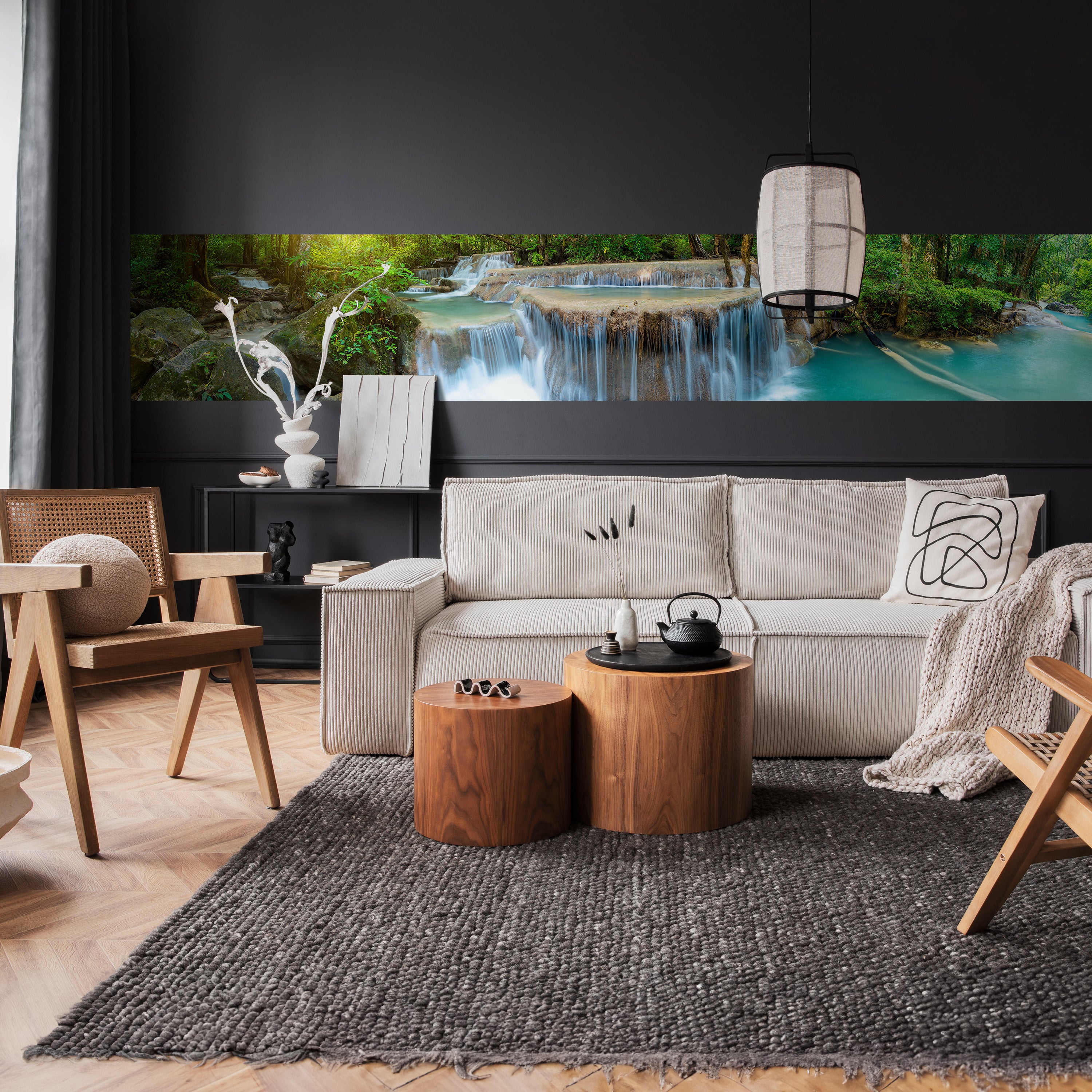 Panorama-Fototapete Wasserfall im Dschungel M0014 - Bild 2 Panorama-Fototapete Wasserfall im Dschungel M0014 - Bild 2