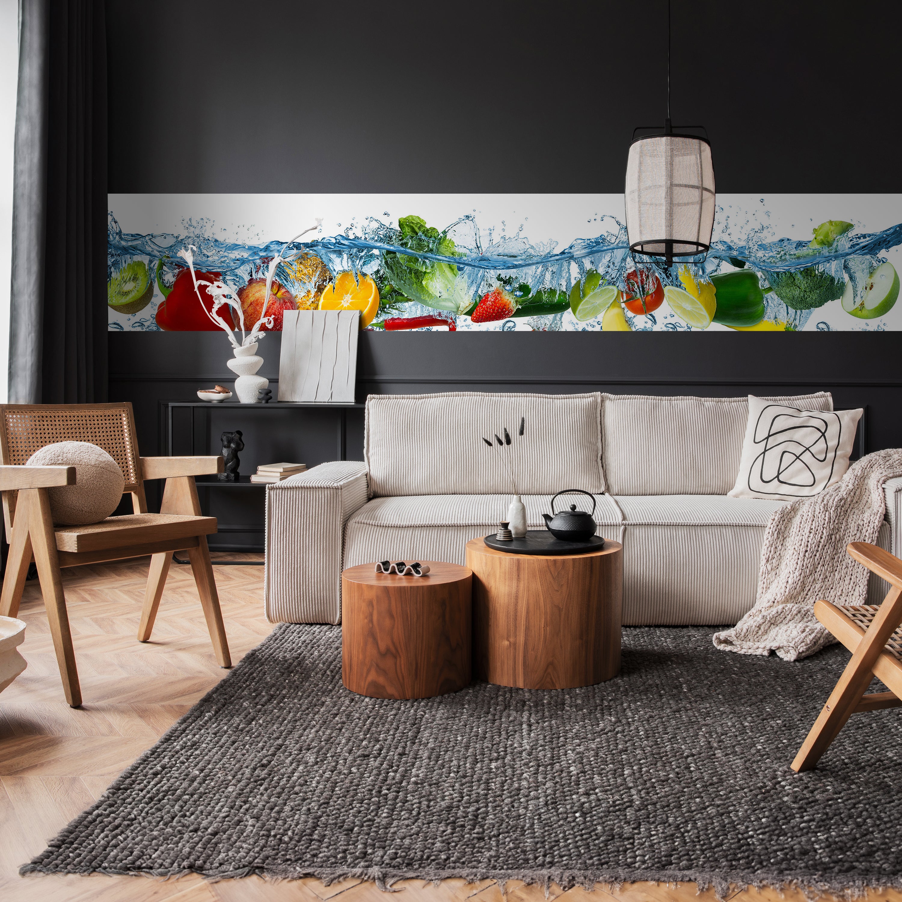 Panorama-Fototapete Obst im Wasser M0015 - Bild 2 Panorama-Fototapete Obst im Wasser M0015 - Bild 2