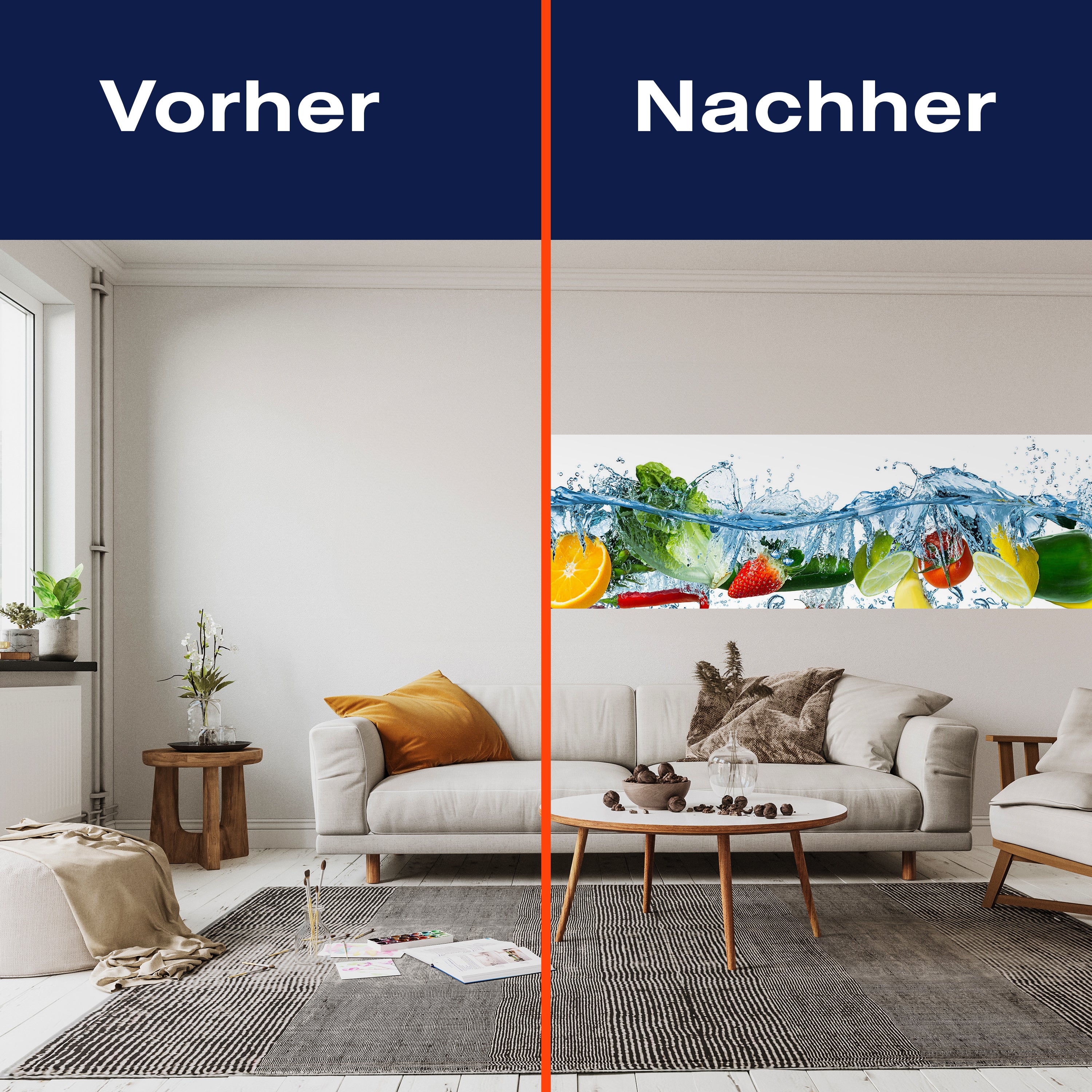 Panorama-Fototapete Obst im Wasser M0015 - Bild 3 Panorama-Fototapete Obst im Wasser M0015 - Bild 3