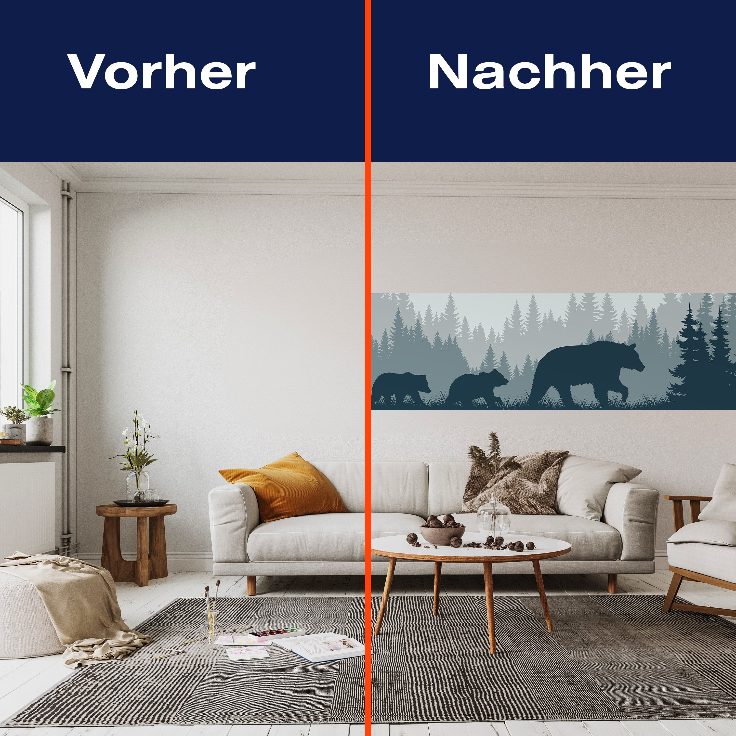 Panorama-Fototapete abstrakte Waldtiere M0017 - Bild 3 Panorama-Fototapete abstrakte Waldtiere M0017 - Bild 3