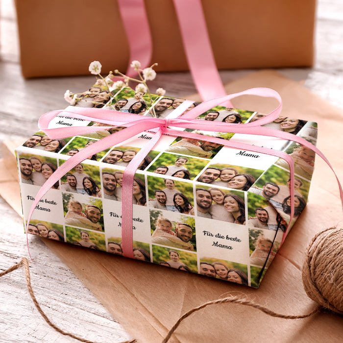Geschenkpapier personalisiert Geschenkpapier Collage 4 Fotos Quadrat - Bild 3 Geschenkpapier personalisiert Geschenkpapier Collage 4 Fotos Quadrat - Bild 3