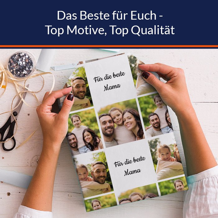 Geschenkpapier personalisiert Geschenkpapier Collage 4 Fotos Quadrat - Bild 5 Geschenkpapier personalisiert Geschenkpapier Collage 4 Fotos Quadrat - Bild 5