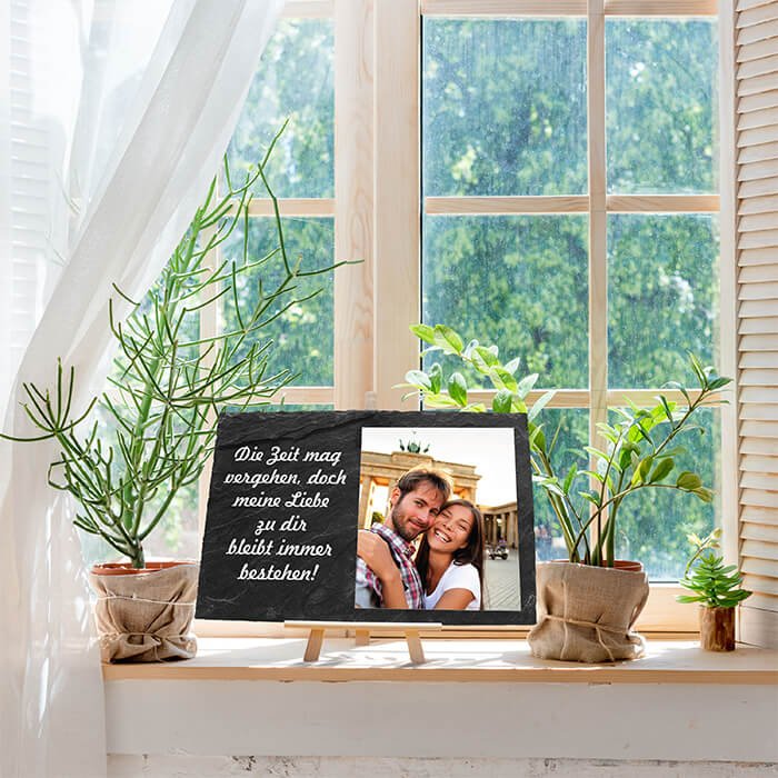 Schieferplatte mit Staffelei und Spruch M0020 - Bild 5 Schieferplatte mit Staffelei und Spruch M0020 - Bild 5