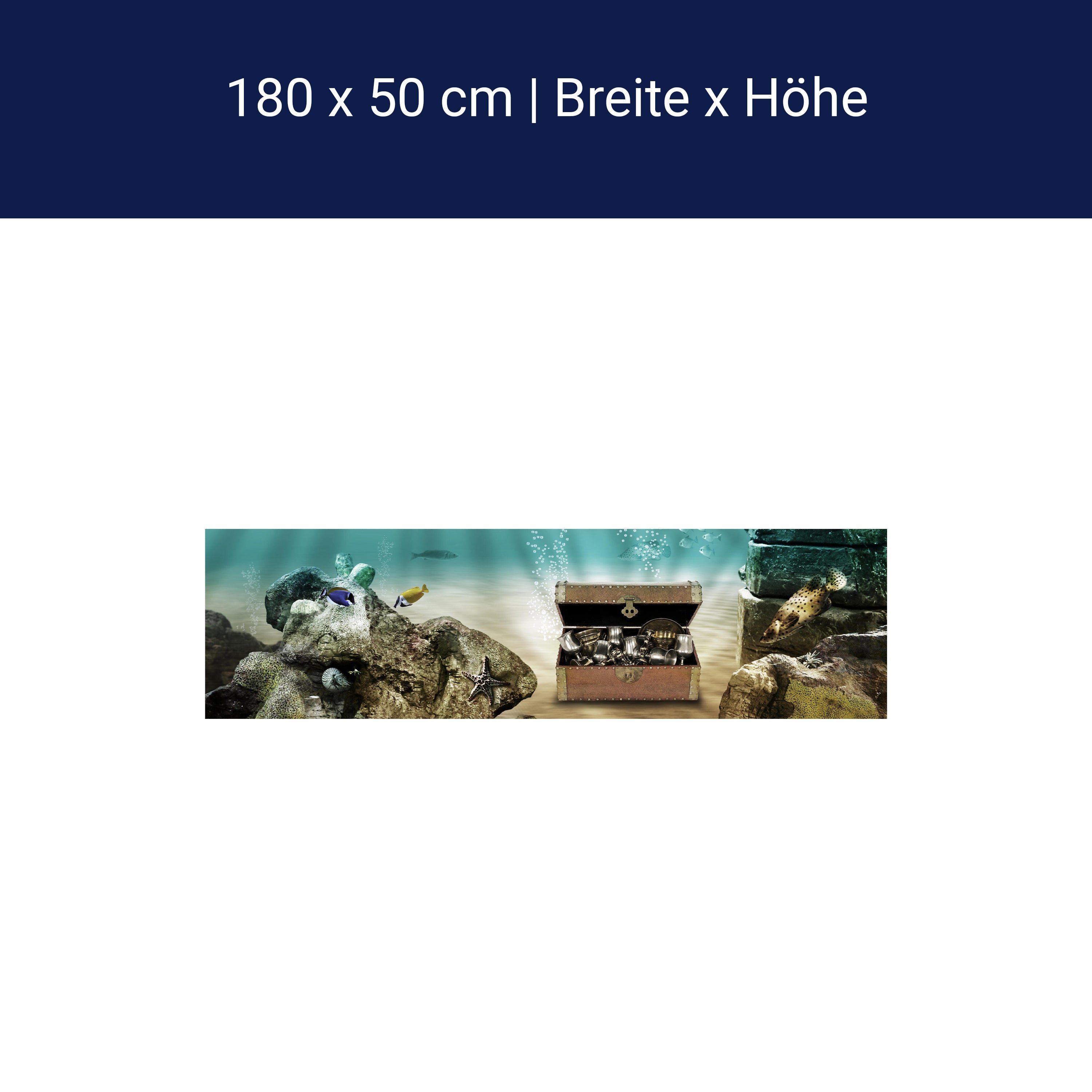 Küchenrückwand Unterwasserschatz M0020 Küchenrückwand Unterwasserschatz M0020