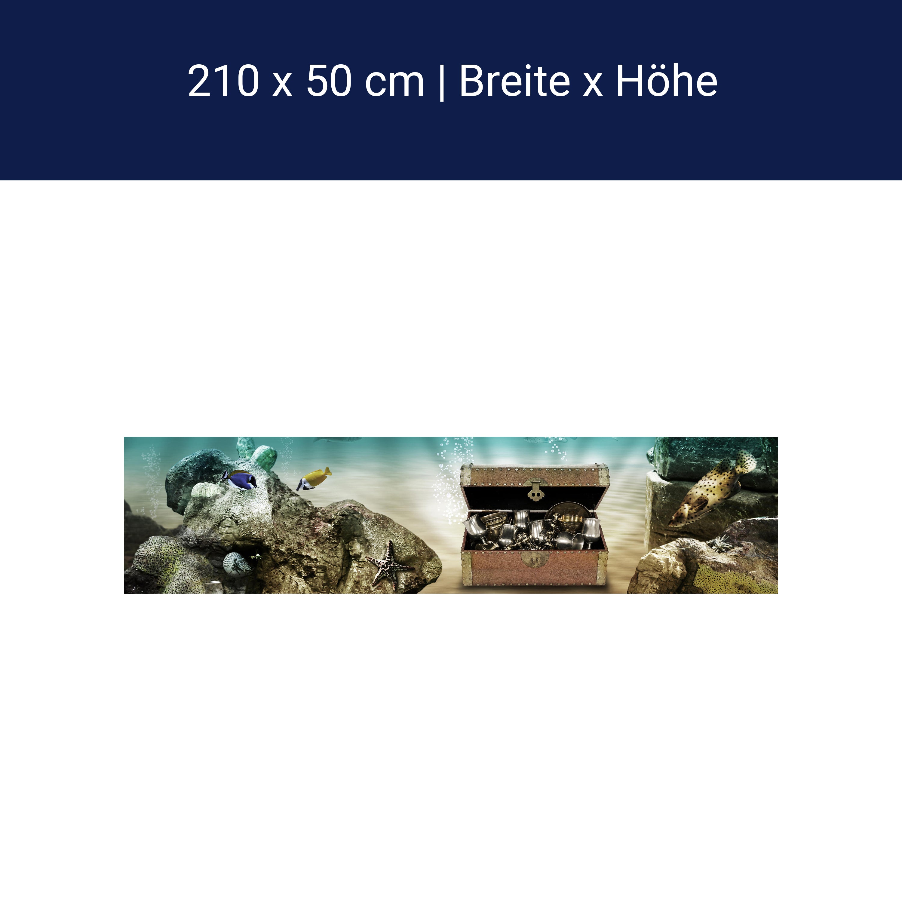 Küchenrückwand Unterwasserschatz M0020 Küchenrückwand Unterwasserschatz M0020