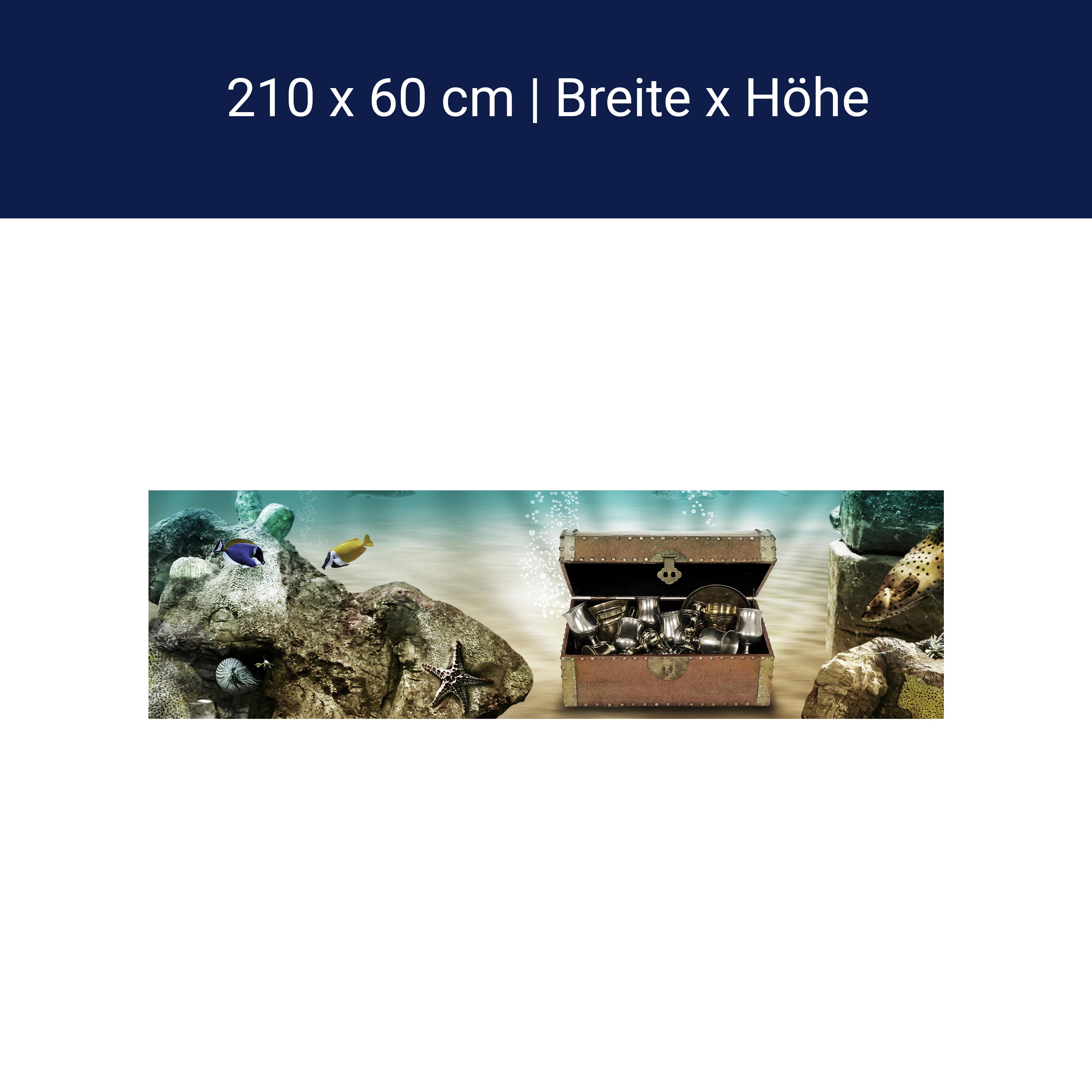 Küchenrückwand Unterwasserschatz M0020 Küchenrückwand Unterwasserschatz M0020