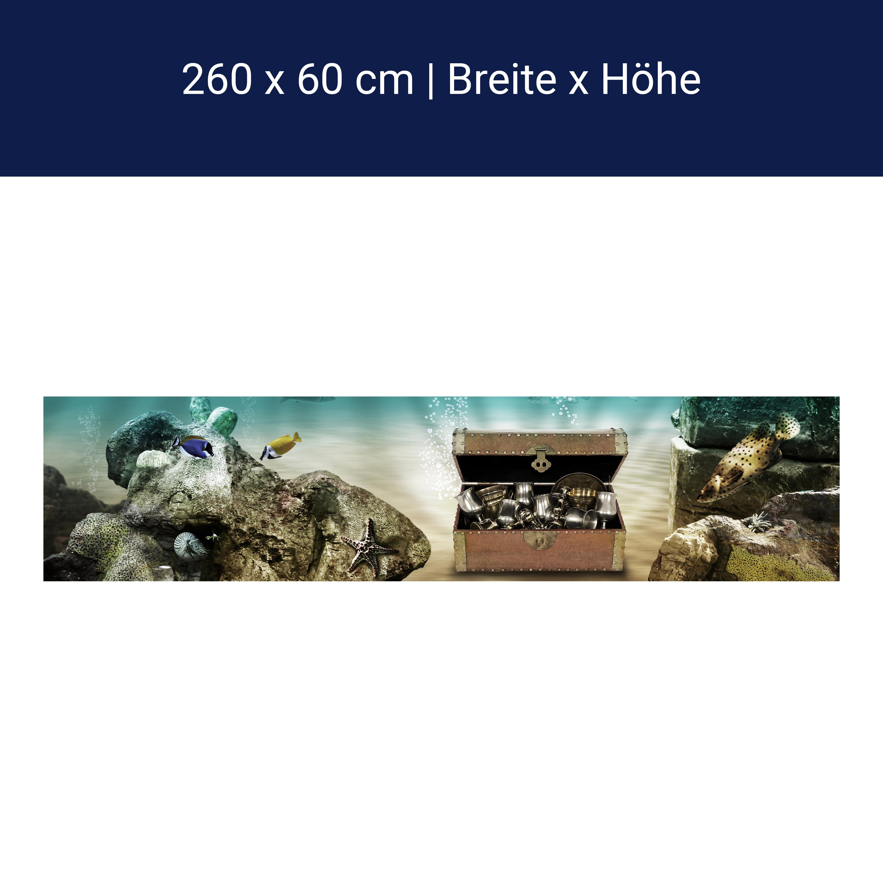 Küchenrückwand Unterwasserschatz M0020 Küchenrückwand Unterwasserschatz M0020