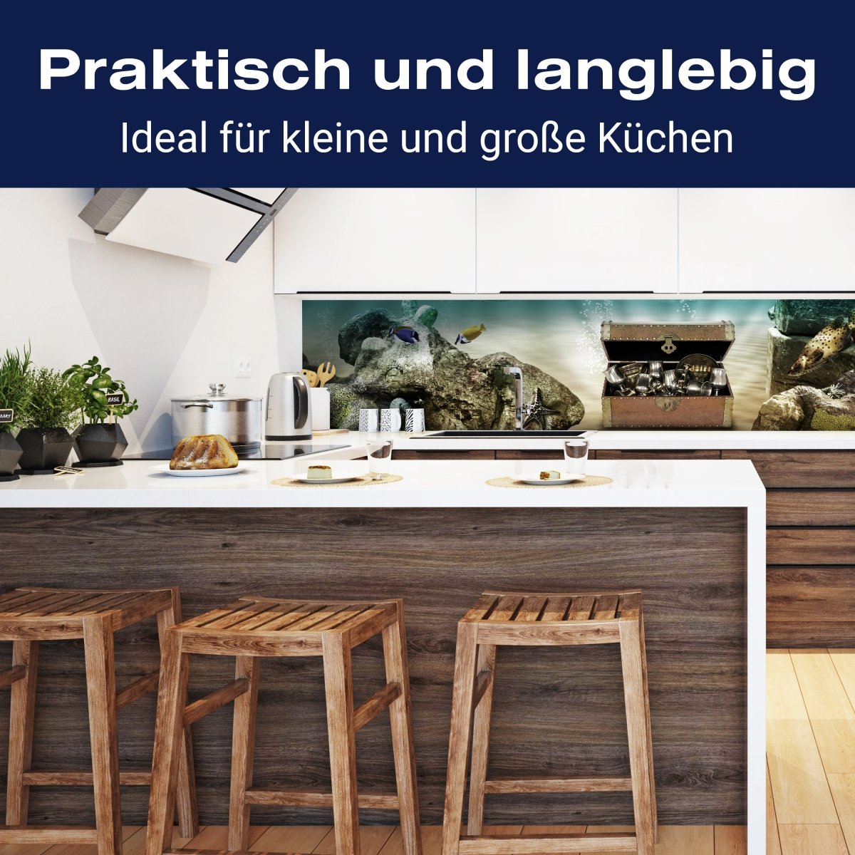 Küchenrückwand Unterwasserschatz M0020 entdecken - Bild 3 Küchenrückwand Unterwasserschatz M0020 entdecken - Bild 3