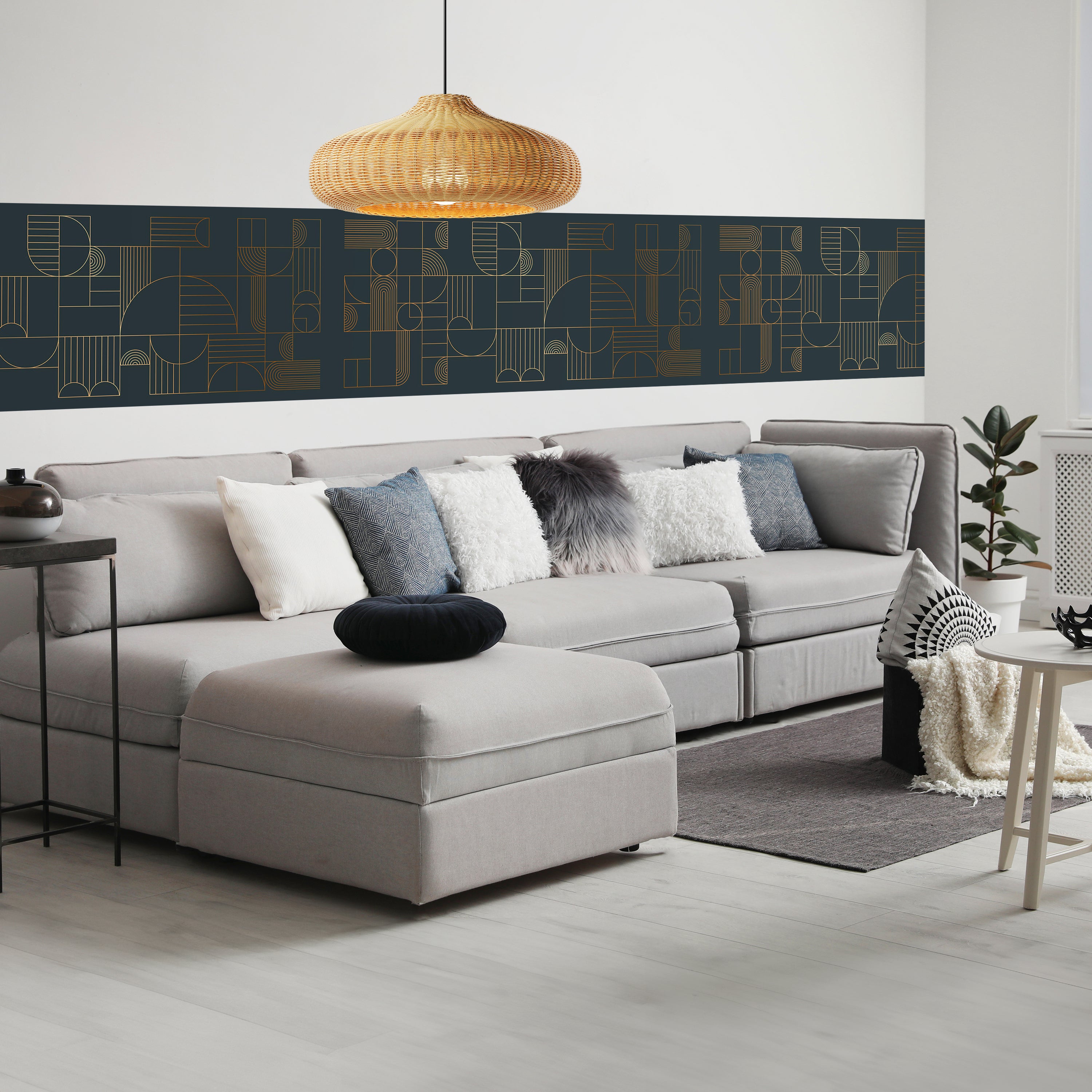 Panorama-Fototapete goldfarbenes Muster M0020 - Bild 1 Panorama-Fototapete goldfarbenes Muster M0020 - Bild 1