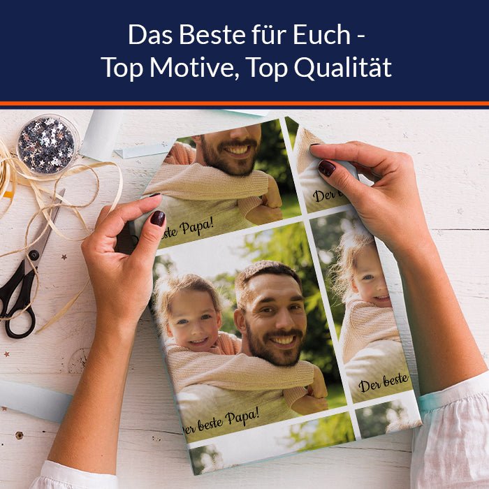 Geschenkpapier personalisiert Geschenkpapier 1 Foto Quadrat - Bild 5 Geschenkpapier personalisiert Geschenkpapier 1 Foto Quadrat - Bild 5