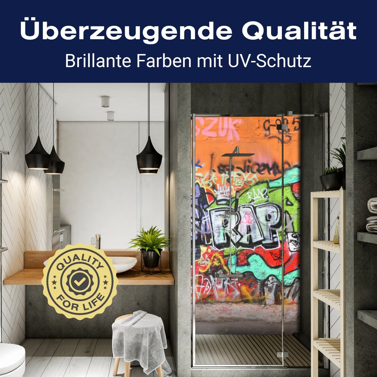 Duschwand Graffiti 1 M0025 entdecken - Bild 2 Duschwand Graffiti 1 M0025 entdecken - Bild 2