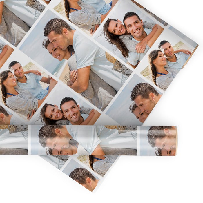 Geschenkpapier personalisiert Geschenkpapier 4 Fotos Quadrat Rechteck - Bild 1 Geschenkpapier personalisiert Geschenkpapier 4 Fotos Quadrat Rechteck - Bild 1