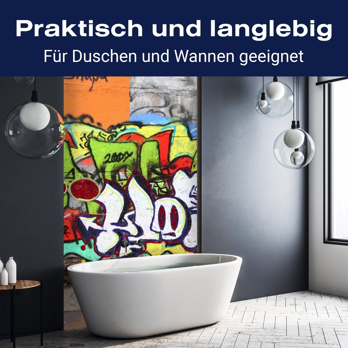 Duschwand Graffiti 2 M0026 entdecken - Bild 3 Duschwand Graffiti 2 M0026 entdecken - Bild 3