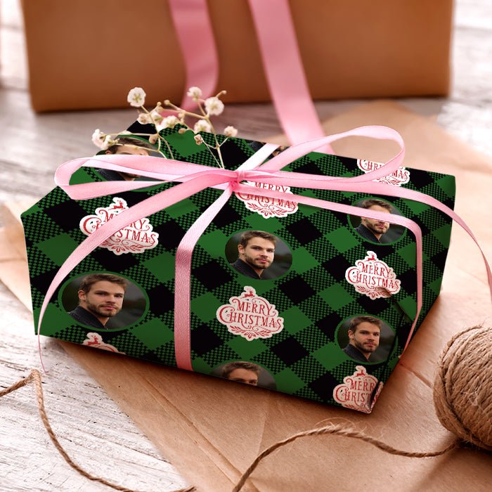 Geschenkpapier personalisiert Geschenkpapier Merry Christmas kariert M0026 - Bild 3 Geschenkpapier personalisiert Geschenkpapier Merry Christmas kariert M0026 - Bild 3
