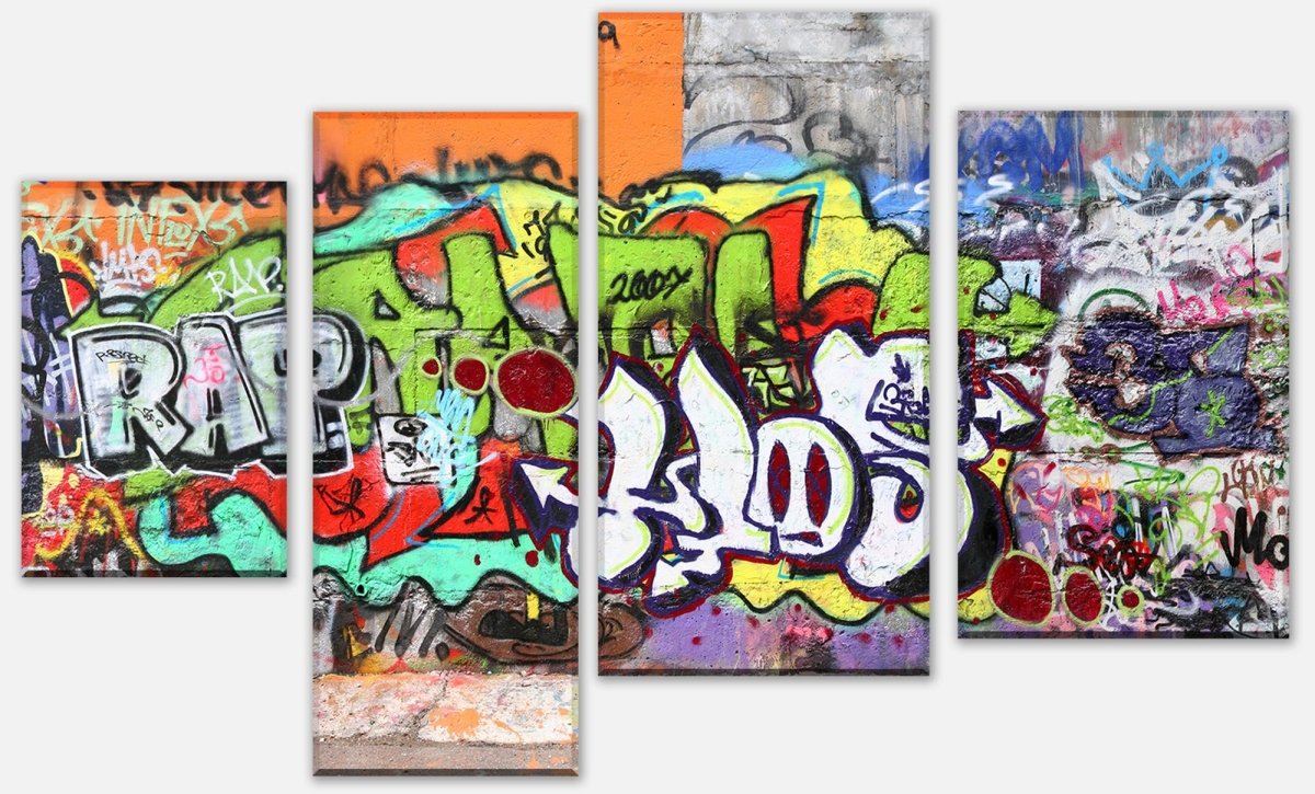 Leinwandbild Mehrteiler Graffiti 2 M0026 Leinwandbild Mehrteiler Graffiti 2 M0026