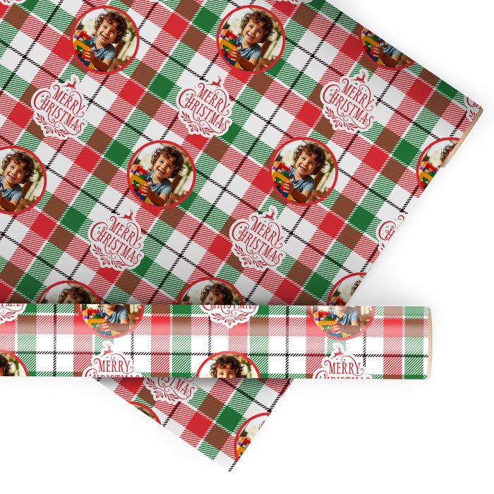 Geschenkpapier personalisiert Geschenkpapier Merry Christmas kariert M0027 - Bild 1 Geschenkpapier personalisiert Geschenkpapier Merry Christmas kariert M0027 - Bild 1