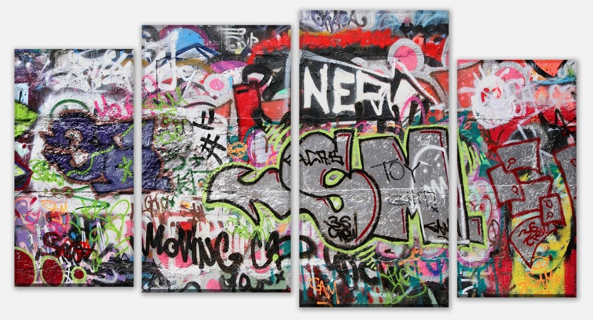 Leinwandbild Mehrteiler Graffiti 3 M0027 Leinwandbild Mehrteiler Graffiti 3 M0027