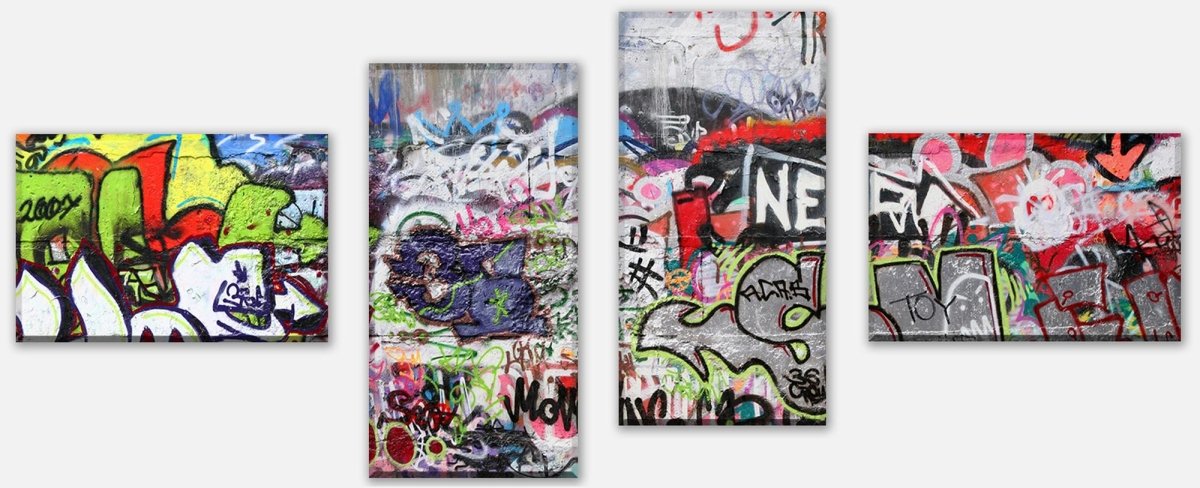 Leinwandbild Mehrteiler Graffiti 3 M0027 Leinwandbild Mehrteiler Graffiti 3 M0027