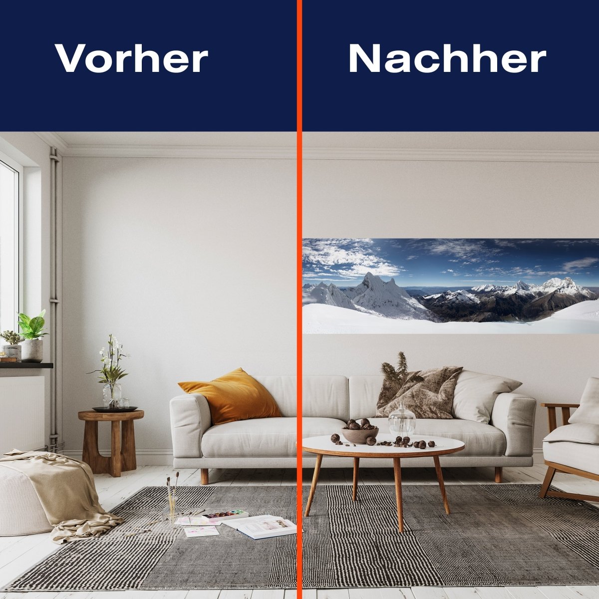 Panorama-Fototapete verschneite Berge M0027 - Bild 3 Panorama-Fototapete verschneite Berge M0027 - Bild 3